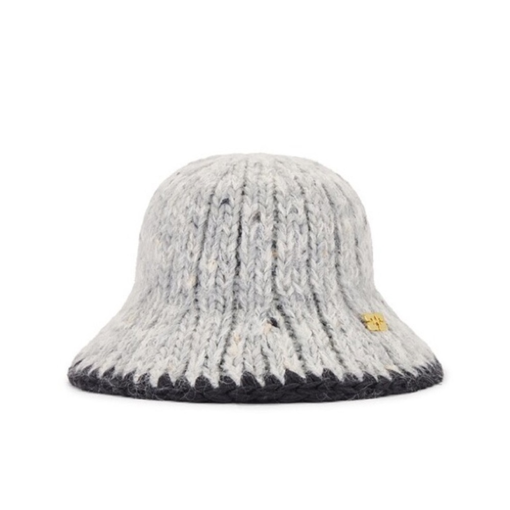 NEW Ganni Chunky Wool Bucket Hat NWT in gray one size fits most women’s